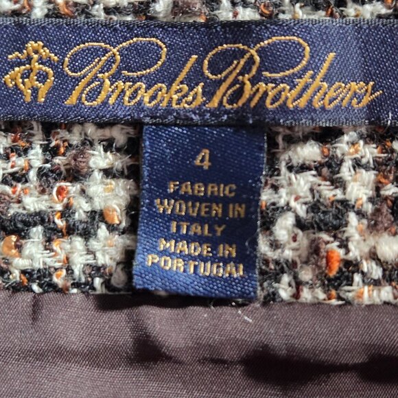Brooks Brothers Wool-Blend Tweed Pencil Skirt Size 4 - Picture 8 of 13
